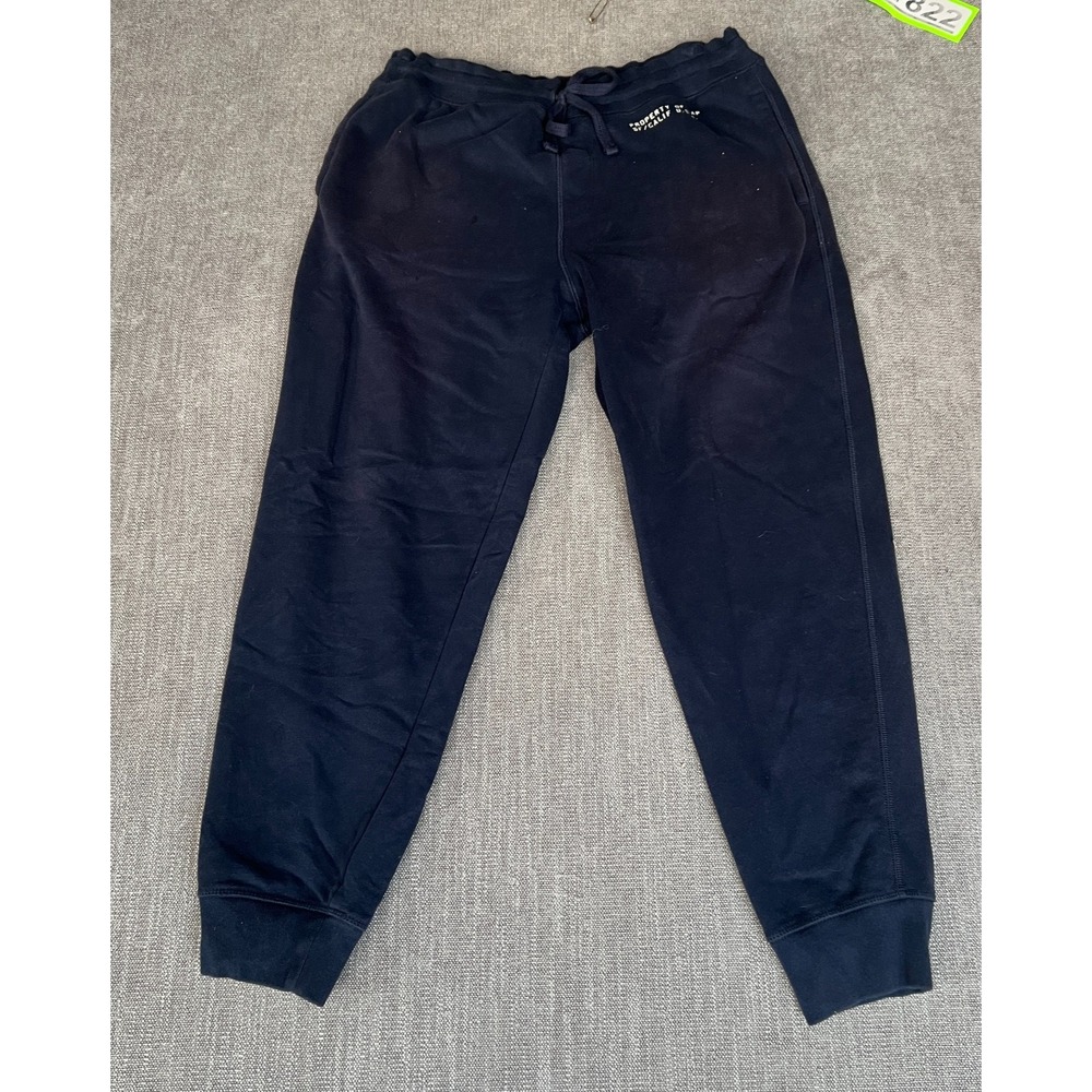 GAP Sweatpants Mens L Blue Fleece-Lined Comfort Tapered Leg Drawstring Waist